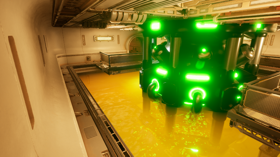 Flooded reactor room